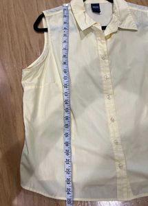 Basic Editions Shirt Top Women&#39;s Size XL Yellow