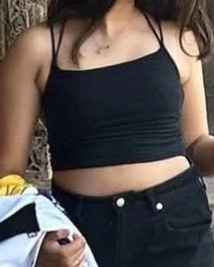 Black Backless Crop Top