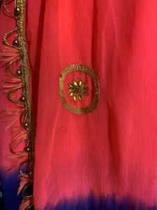 Bandhani Flower Broader Sari