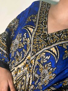 Vintage Blue Patterned Kaftan