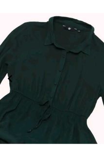 Dark Green Shirt Dress