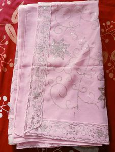 Georgette Pink Saree