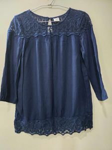 Blue Lace Top