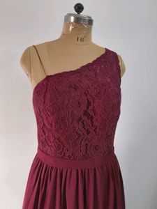 Burgundy Lace Gown