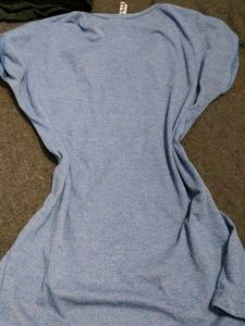 Fitted Preloved Top✨ Blue Half Sleeve