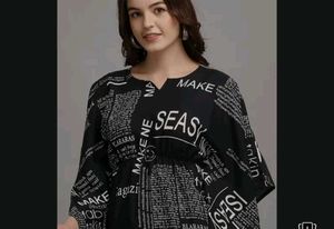 Chic Black &amp; White Print Dress