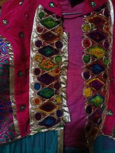 Cute Lighting Lamp,Anarkali Suit Ans Doll,2 New Leggings, Keychains, Hairstyltool And Blouse Piece.