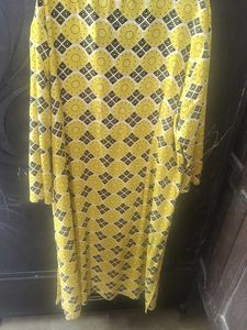 Yellow Print Tunic Top