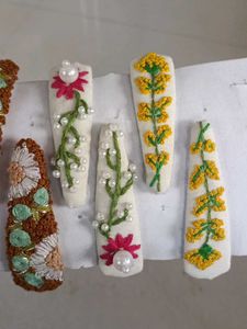 Beautiful Handmade Embroidery Hair Clips