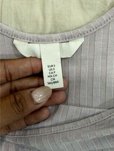 Ribbed Scoop Neck Top