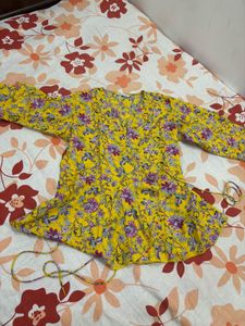 3xl Floral Wrap Top