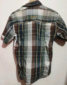 Multi Checked Print Shirt For 38 Chest