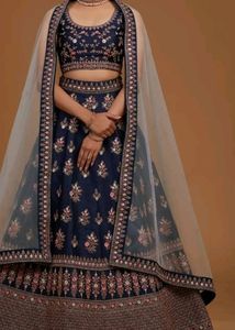 Velvet Embroidery Lehenga Choli With Dupatta