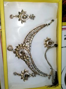 Gold-toned Necklace & Earring Set