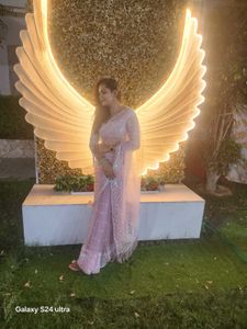Sequins Saree With Readymade Blouse