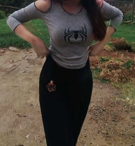 Spider Graphic Crop Top