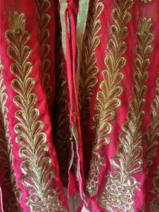 Pink &amp; Gold Embroidered Dress