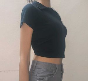 Women Polo Crop Tee