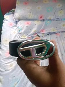 Black Leather Diesel Belt