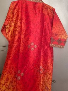 Red Colour Kurta set With Dupatta For Wome