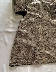Golden Sequins Cut Out Top