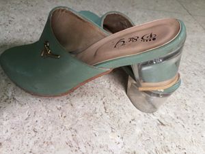 Green Heeled Mules