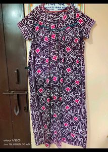 Vintage Batik Print Nightgown