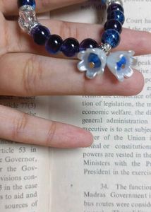 Dual Shade Purple And Dark Blue With Flower