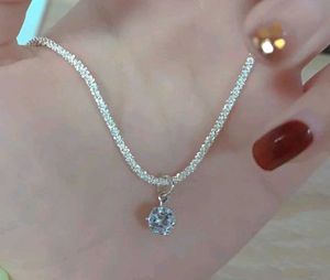 Sparkling Silver Pendant Necklace