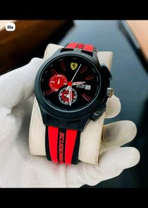 SCUDERIA FERRARI MENS BLACK SPORTS PREMIUM WATCH