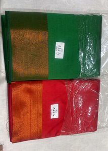 Silk Saree Bundle - Green & Red