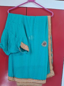 Women Sea green Saree