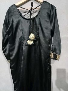 Satin Black Salwar Suit