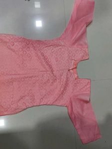 Pink Embroidered Kurti