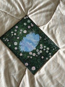 Floral Meadow Sky Painting