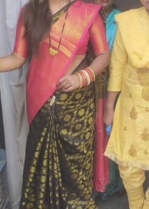 Elegant Woven Saree with backless blouse