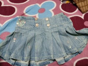 Girls Denim Skirt