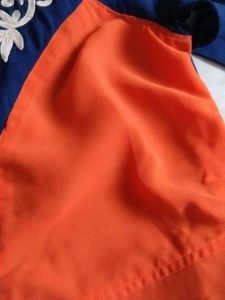 Elegant Blue &amp; Orange Kurta