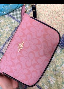 Coach Pink Signature Crossbody Bag COPY