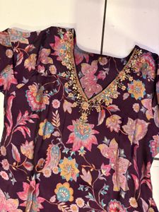 Floral Embroidered Kurta Set