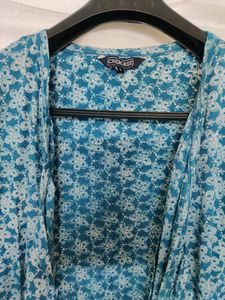 Sea Green Shrug High Low Front