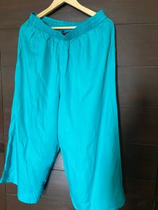 Rangmanch Turquoise Blue Colour Palazzo (L-XL)