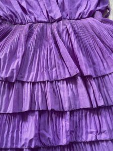 Pleated Ruffle Mini Shirt Dress