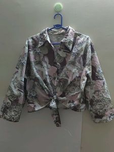 Floral Tie-Front Top
