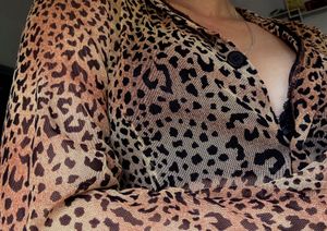 Sheer Leopard Print Shirt