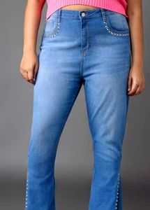Stylish Split Hem Jeans