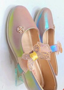 Sparkly Pink Flower Girl Shoes