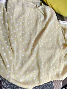 Yellow Polka Dot Crop Top