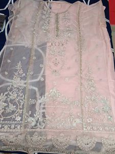 Elegant Pink Kurta Set Suit Piece