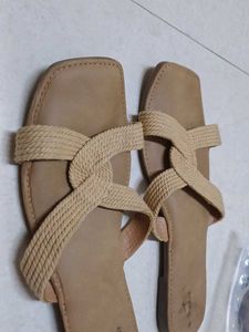Tan Woven Strap Sandals